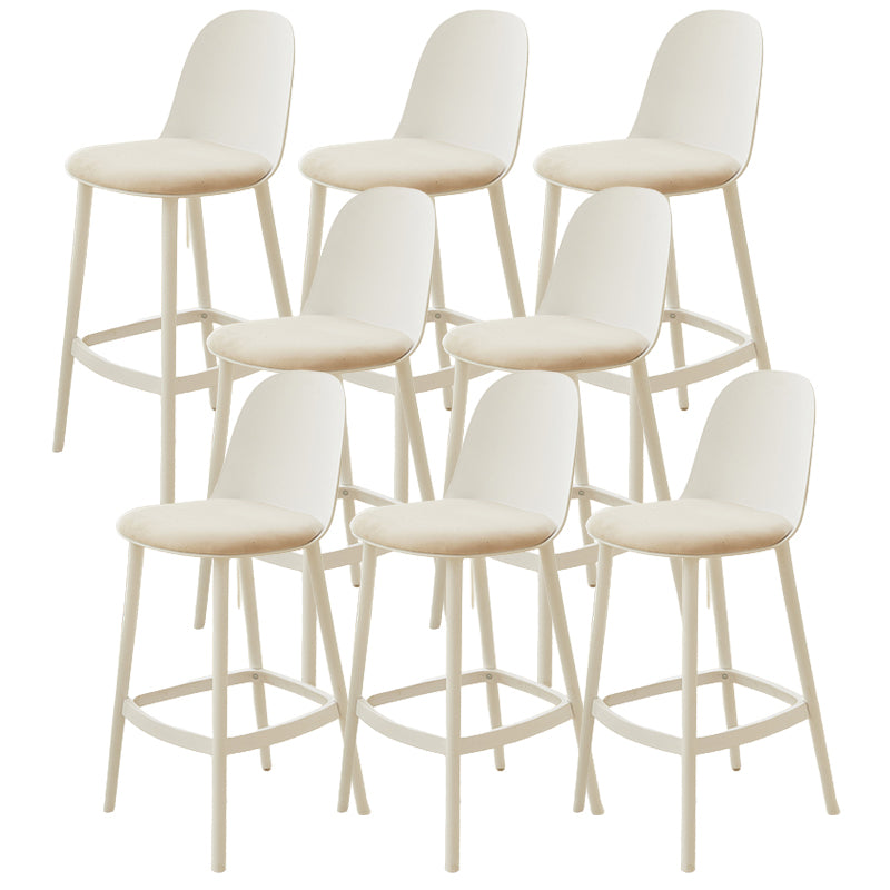 Modern Style Bar Stool Backrest Plastic Bar Stools for Dining Room