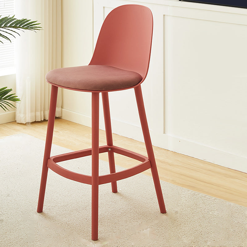 Modern Style Bar Stool Backrest Plastic Bar Stools for Dining Room