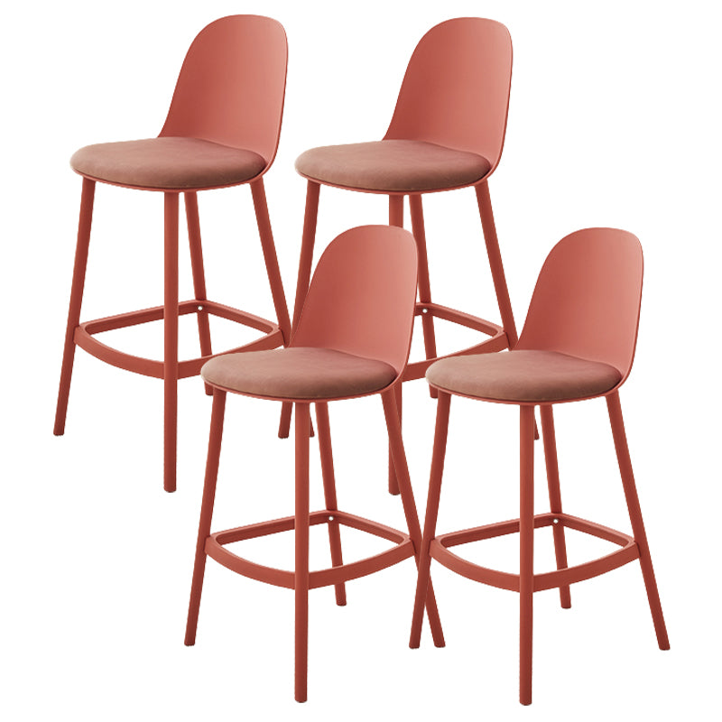 Modern Style Bar Stool Backrest Plastic Bar Stools for Dining Room