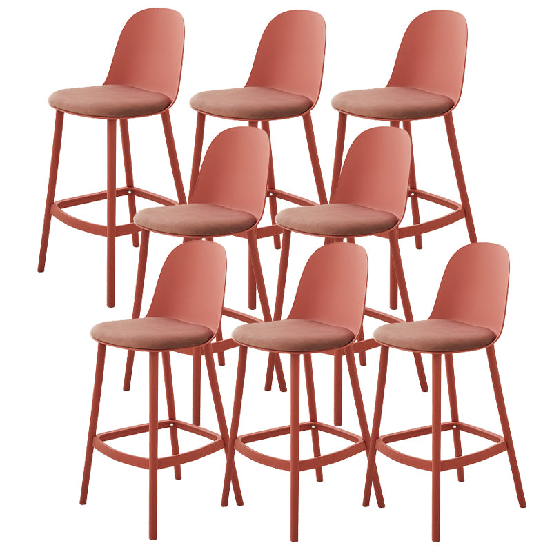 Modern Style Bar Stool Backrest Plastic Bar Stools for Dining Room