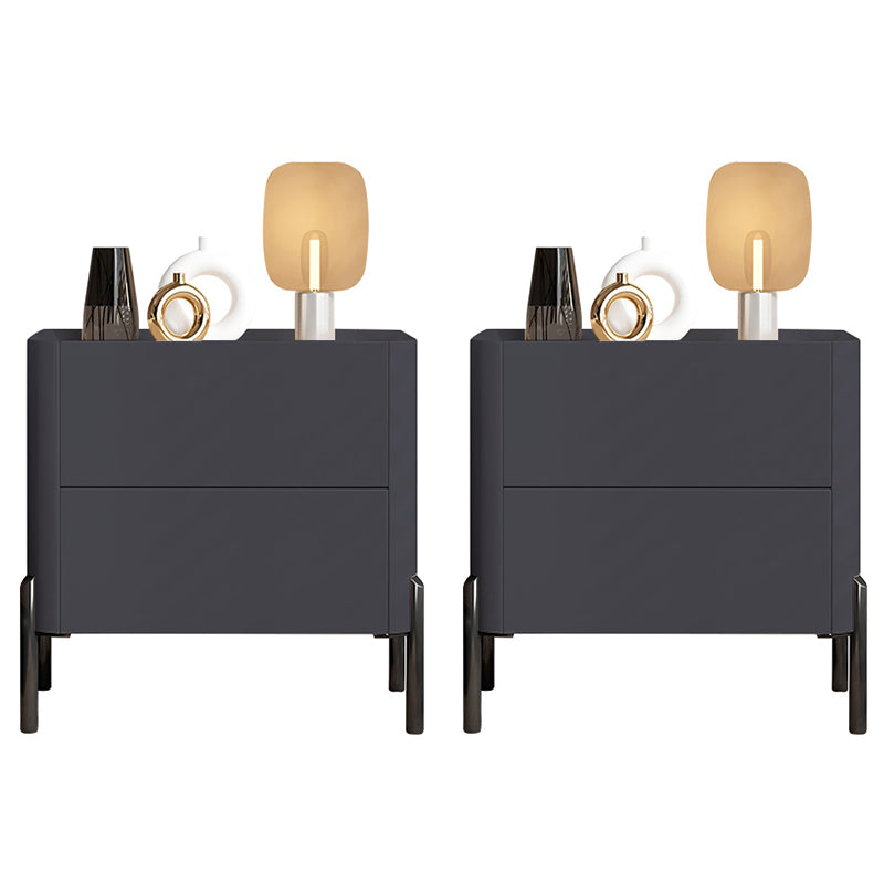 Engineered Wood Bedside Cabinet Modern Bed Nightstand with Drawers