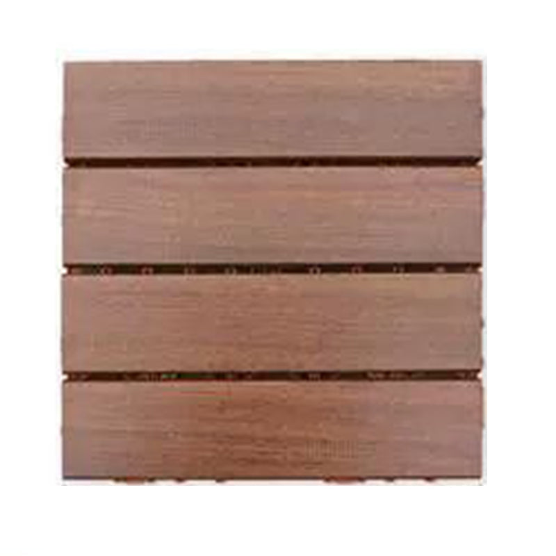 Modern Floor Bullnose Click-Locking Wood Tile Set for Patio Garden