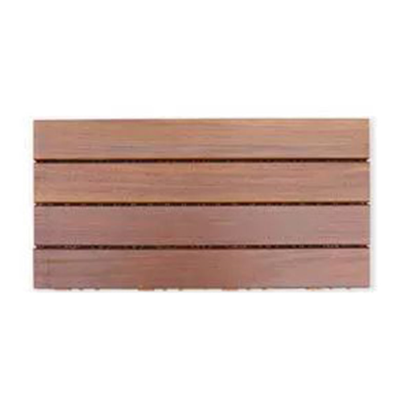 Modern Floor Bullnose Click-Locking Wood Tile Set for Patio Garden