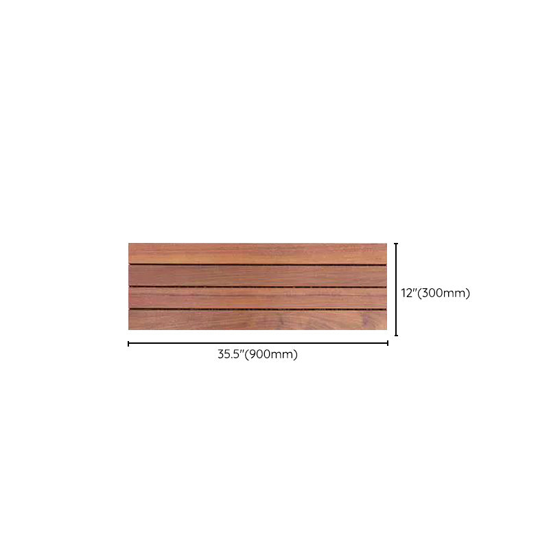 Modern Floor Bullnose Click-Locking Wood Tile Set for Patio Garden