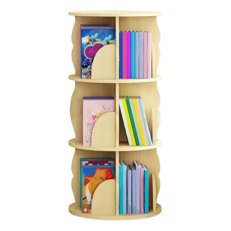 Standard Wooden Bookcase Contemporary Closed Back Bookshelf with Shelves