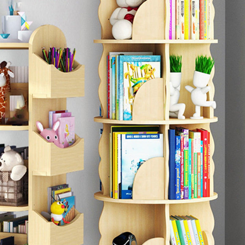 Standard Wooden Bookcase Contemporary Closed Back Bookshelf with Shelves