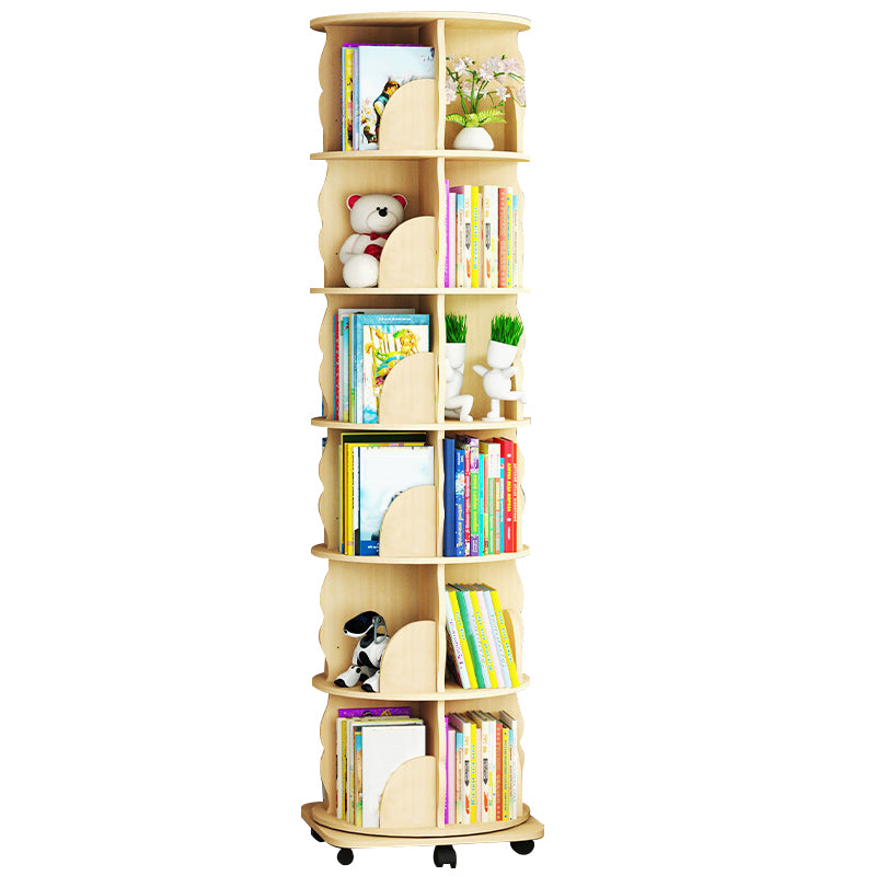 Standard Wooden Bookcase Contemporary Closed Back Bookshelf with Shelves