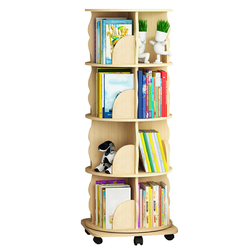 Standard Wooden Bookcase Contemporary Closed Back Bookshelf with Shelves