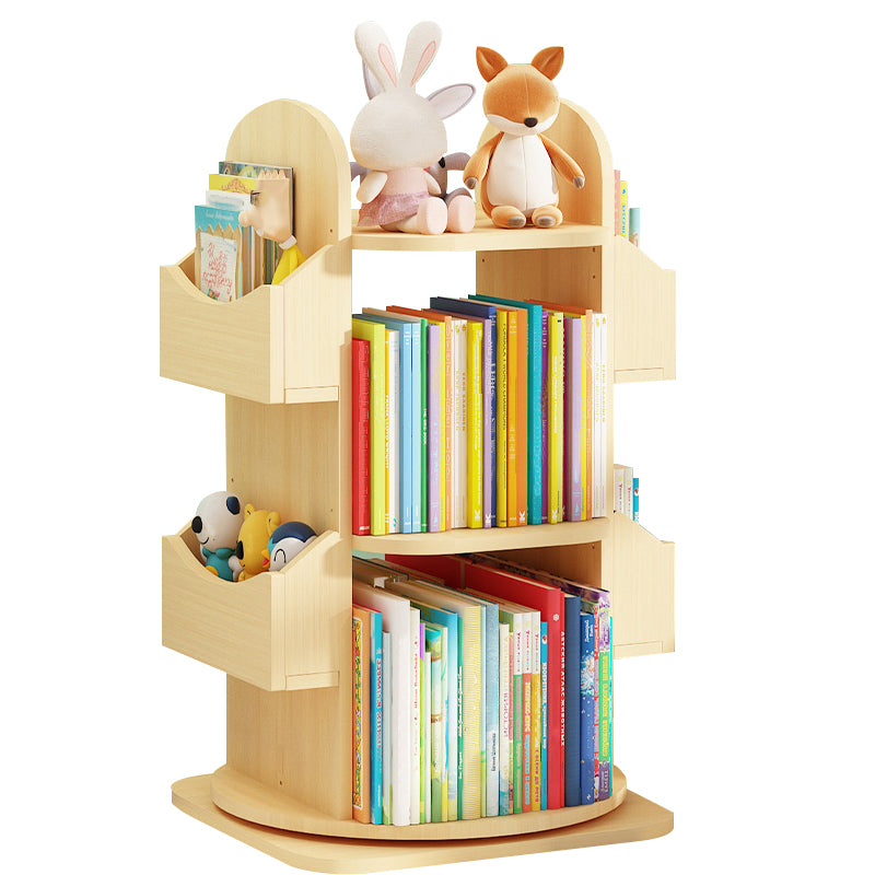 Standard Wooden Bookcase Contemporary Closed Back Bookshelf with Shelves