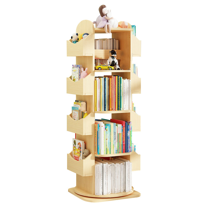 Standard Wooden Bookcase Contemporary Closed Back Bookshelf with Shelves