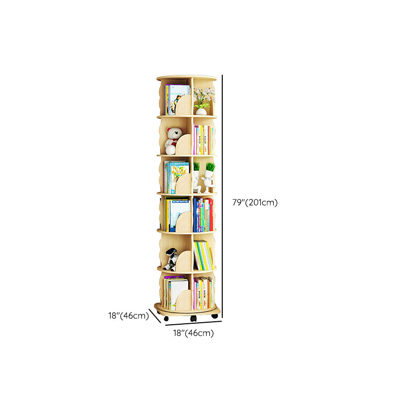Standard Wooden Bookcase Contemporary Closed Back Bookshelf with Shelves