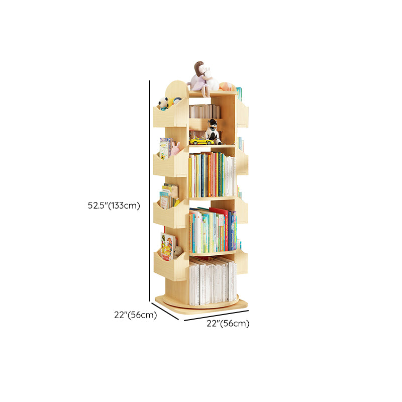 Standard Wooden Bookcase Contemporary Closed Back Bookshelf with Shelves