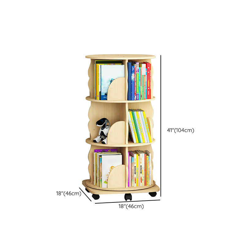 Standard Wooden Bookcase Contemporary Closed Back Bookshelf with Shelves