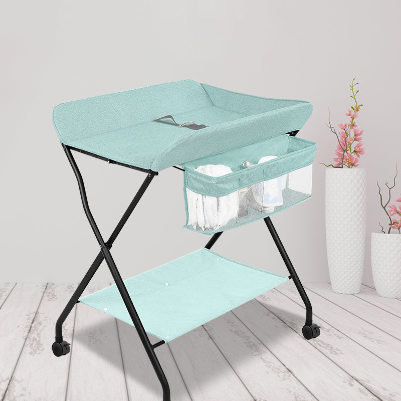 Metal Modern Baby Changing Table Folding Changing Table with Basket