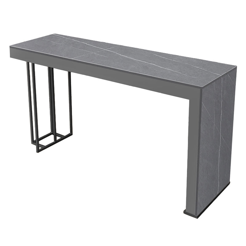 Glam Rectangle Stone Counter Table 1/3 Pieces Bar Table Set for Kitchen