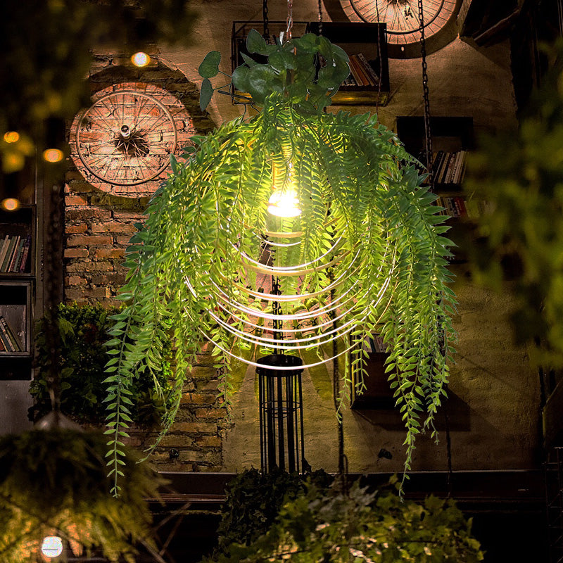 Multi Circle Iron Suspension Lighting Warehouse 1 Head Restaurant Plant Hanging Pendant in Gold