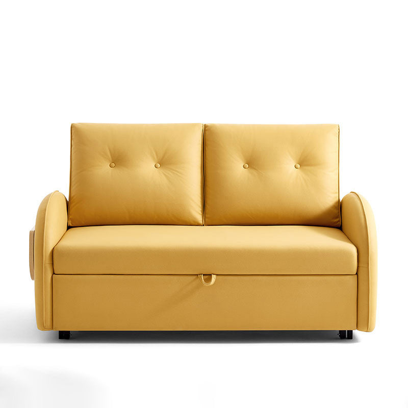 No Distressing Folding Sleeper Sofa Faux Leather Scandinavian Convertible Sofas