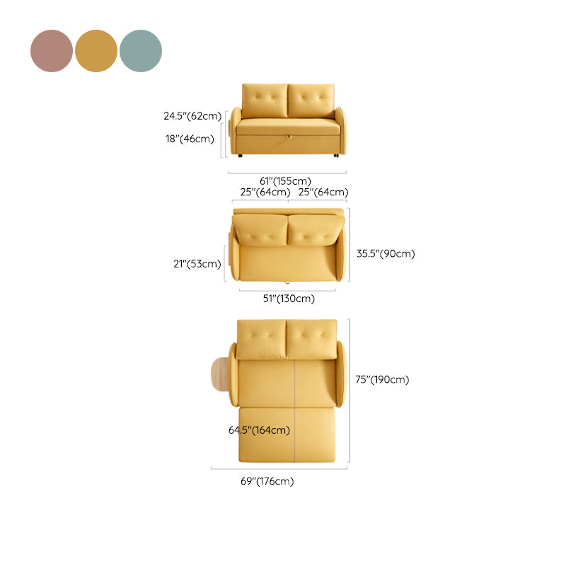 No Distressing Folding Sleeper Sofa Faux Leather Scandinavian Convertible Sofas