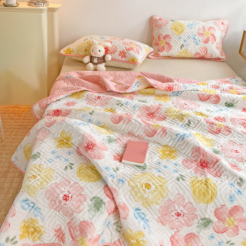 Breathable Knit Sheet Cartoon Pattern Non-Pilling Ultra-Soft Sheet