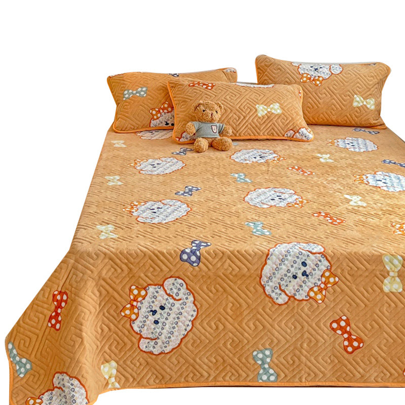 Breathable Knit Sheet Cartoon Pattern Non-Pilling Ultra-Soft Sheet