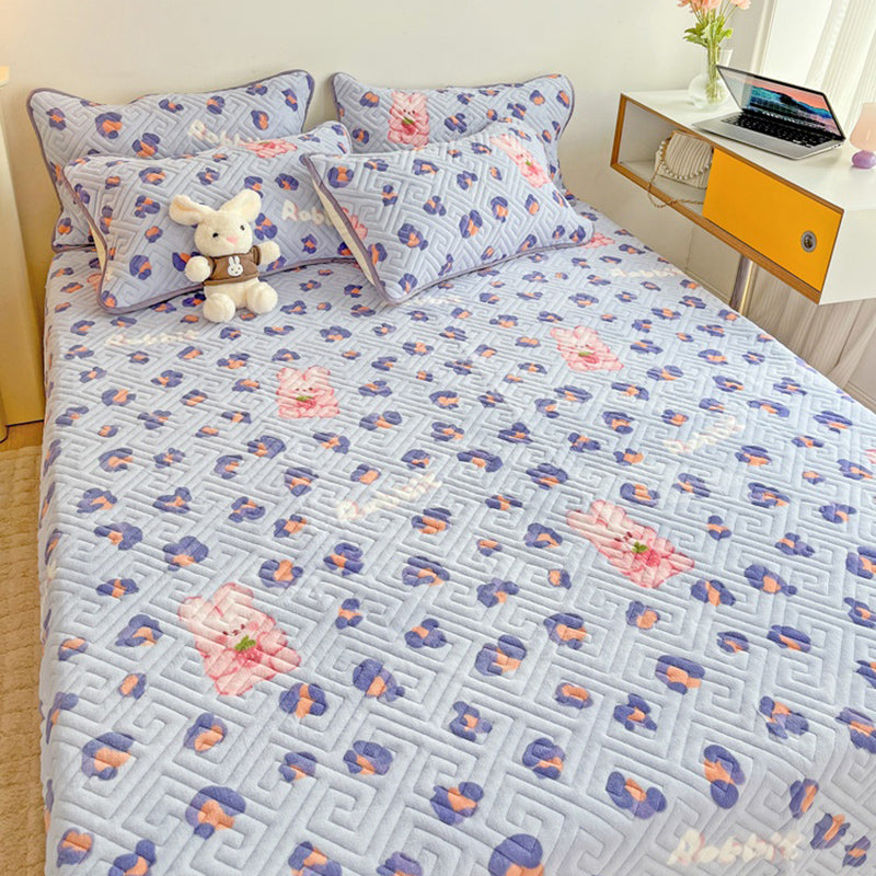 Breathable Knit Sheet Cartoon Pattern Non-Pilling Ultra-Soft Sheet