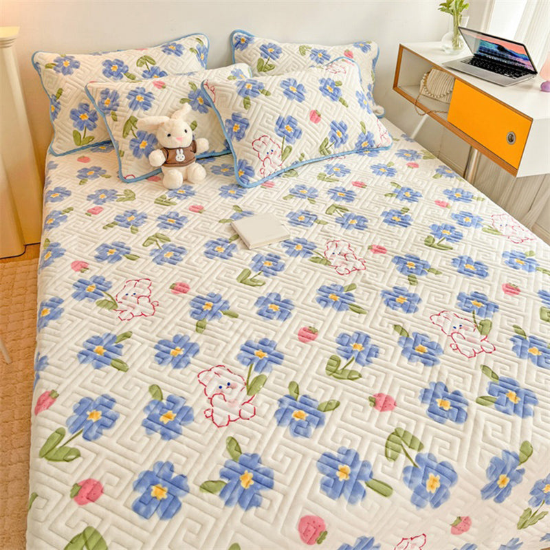 Breathable Knit Sheet Cartoon Pattern Non-Pilling Ultra-Soft Sheet