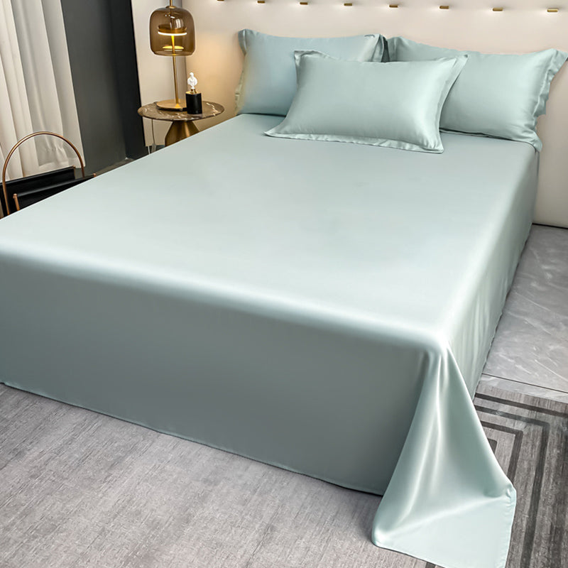 Bed Sheet Fabric Solid Color Silk Skin-friendly Bed Sheet Set