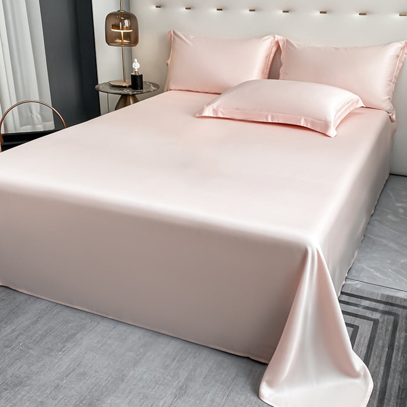 Bed Sheet Fabric Solid Color Silk Skin-friendly Bed Sheet Set