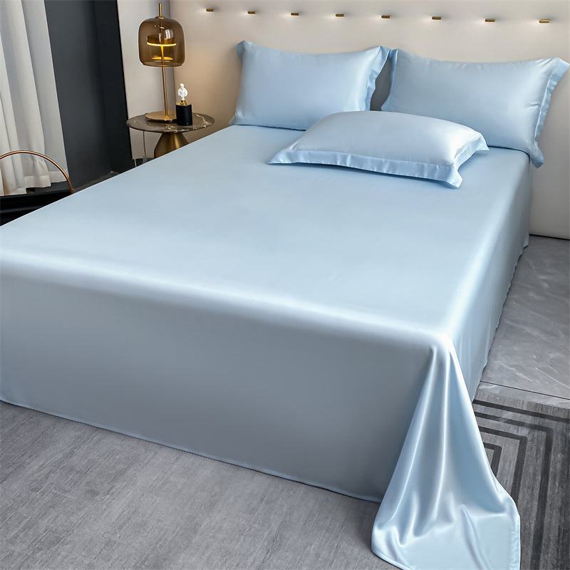 Bed Sheet Fabric Solid Color Silk Skin-friendly Bed Sheet Set