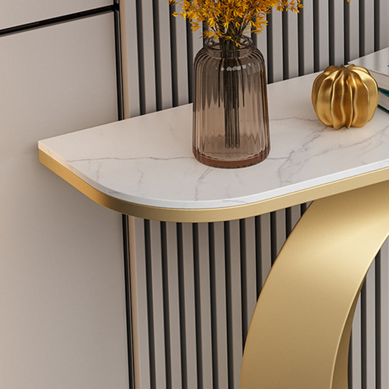 Contemporary Console Accent Table Antique Finish Console Sofa Table in Stone