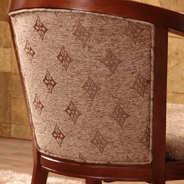 Traditional Style Dining Chair Upholstered Solid Wood Base Arm Chair for Home