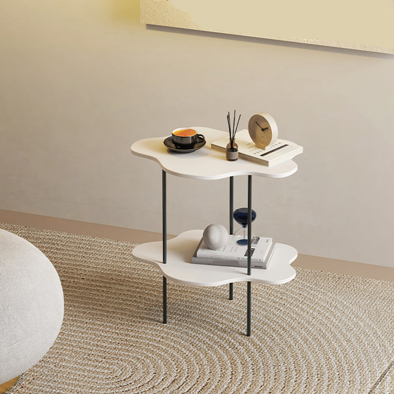 19"H Contemporary Corner Table Double Tier Accent Side Table