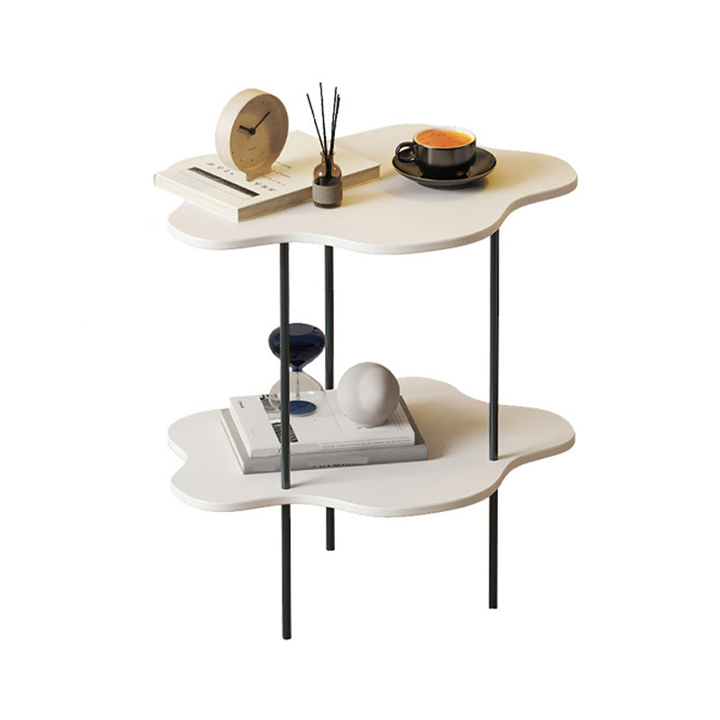 19"H Contemporary Corner Table Double Tier Accent Side Table