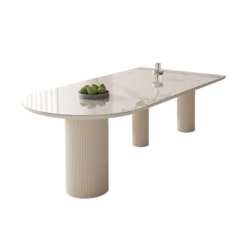Sintered Stone Top Table White Dining Table for Kitchen Dining Room