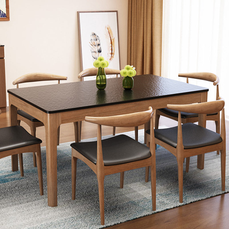 Black and Brown Dining Room Dinner Kitchen Table Modern Dining Table