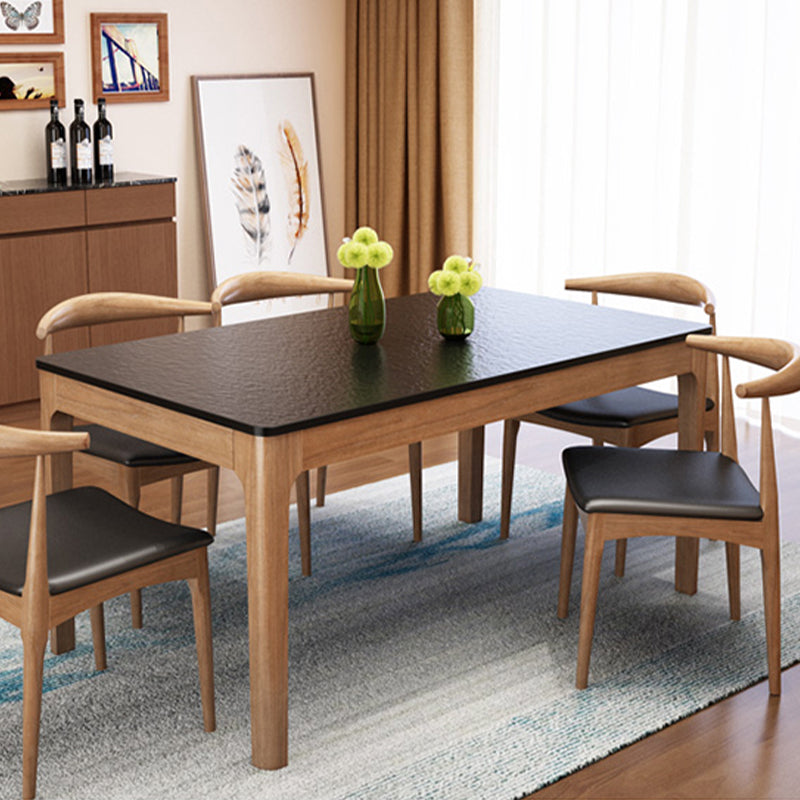 Black and Brown Dining Room Dinner Kitchen Table Modern Dining Table