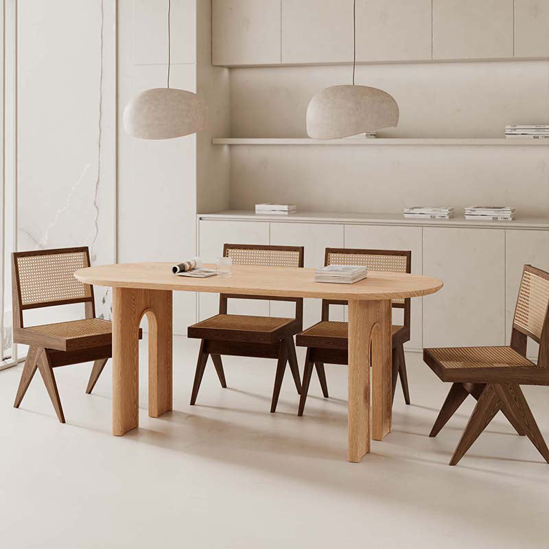 Solid Wood Dining Room Dinner Kitchen Table Contemporary Dining Table