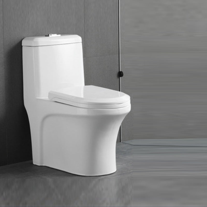 Contemporary White Flush Toilet Ceramic Urine Toilet with Seat for Bathroom