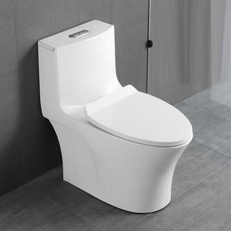 Contemporary White Flush Toilet Ceramic Urine Toilet with Seat for Bathroom