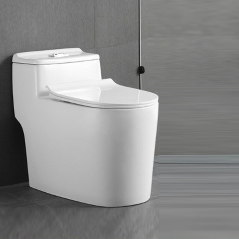 Contemporary White Flush Toilet Ceramic Urine Toilet with Seat for Bathroom