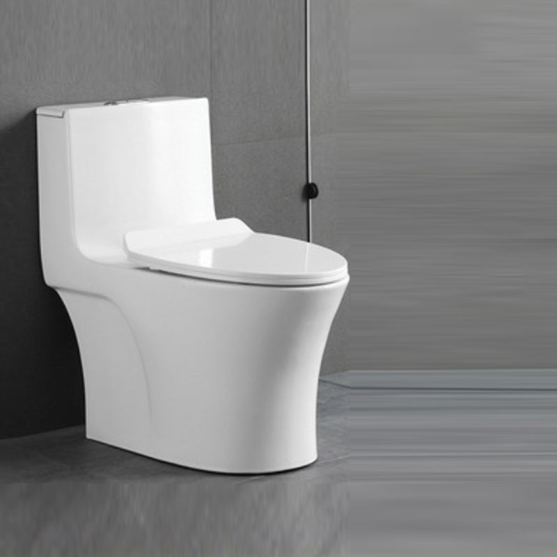 Contemporary White Flush Toilet Ceramic Urine Toilet with Seat for Bathroom