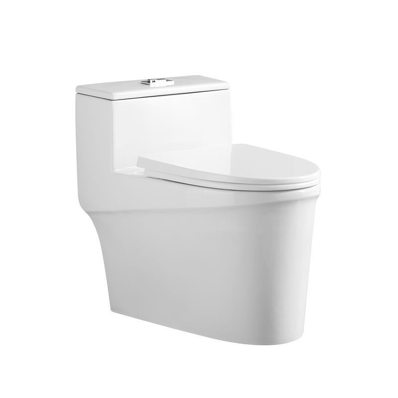 Contemporary White Flush Toilet Ceramic Urine Toilet with Seat for Bathroom