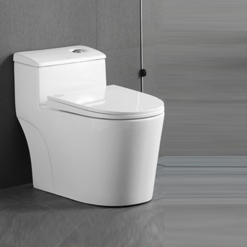 Contemporary White Flush Toilet Ceramic Urine Toilet with Seat for Bathroom