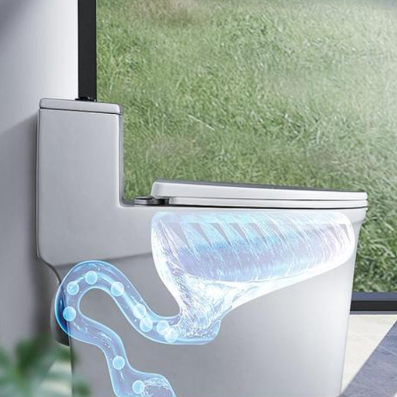 Contemporary White Flush Toilet Ceramic Urine Toilet with Seat for Bathroom
