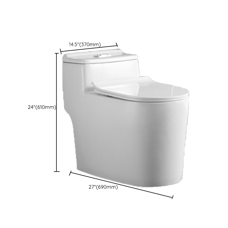 Contemporary White Flush Toilet Ceramic Urine Toilet with Seat for Bathroom