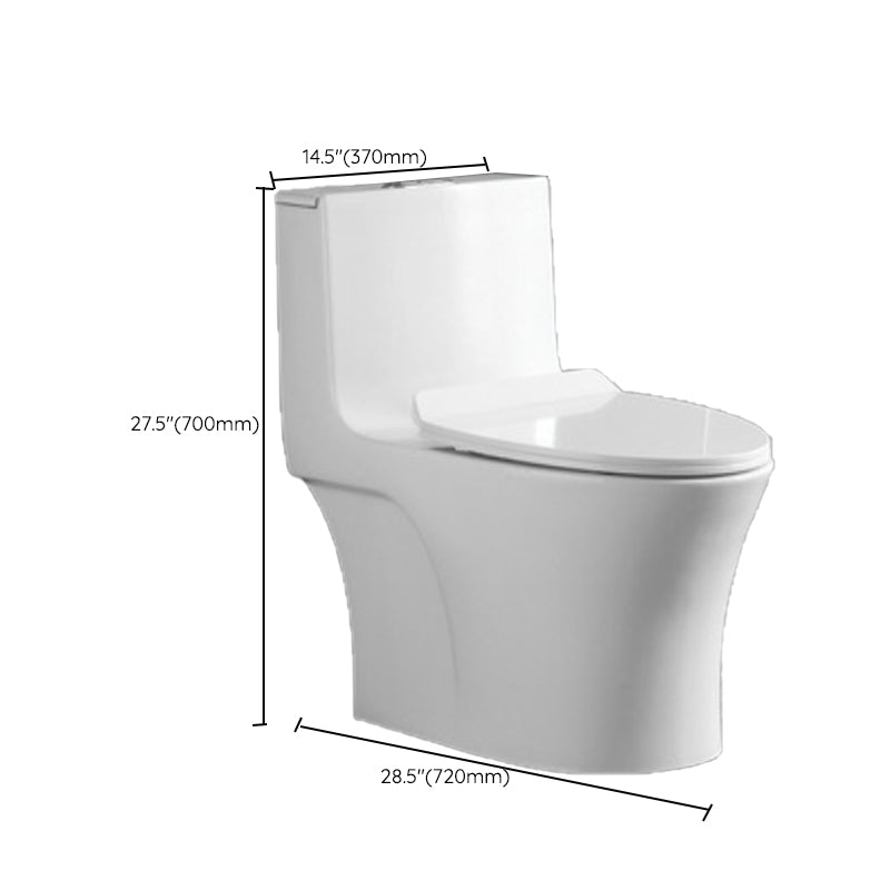 Contemporary White Flush Toilet Ceramic Urine Toilet with Seat for Bathroom