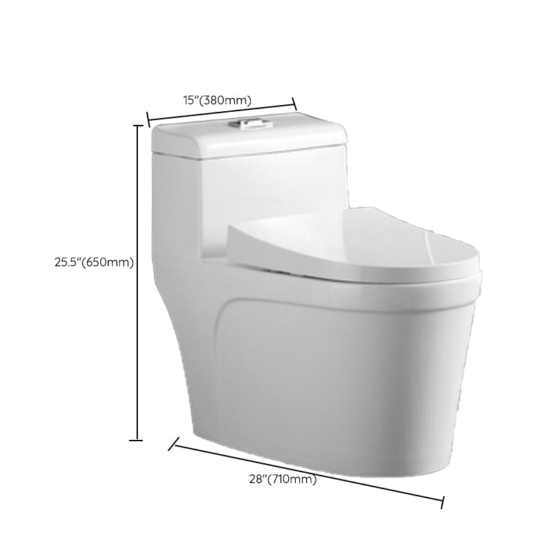 Contemporary White Flush Toilet Ceramic Urine Toilet with Seat for Bathroom