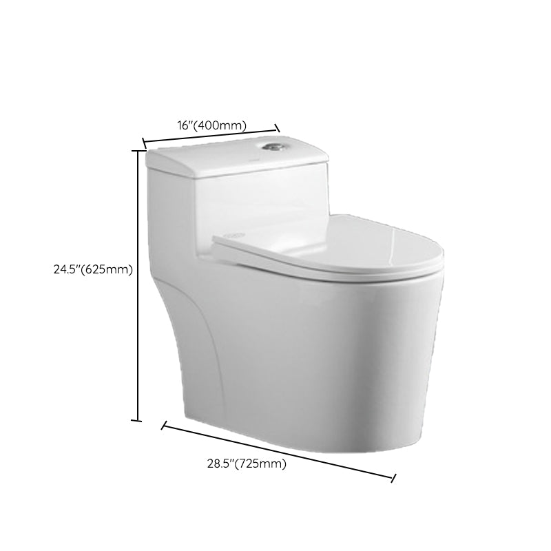 Contemporary White Flush Toilet Ceramic Urine Toilet with Seat for Bathroom