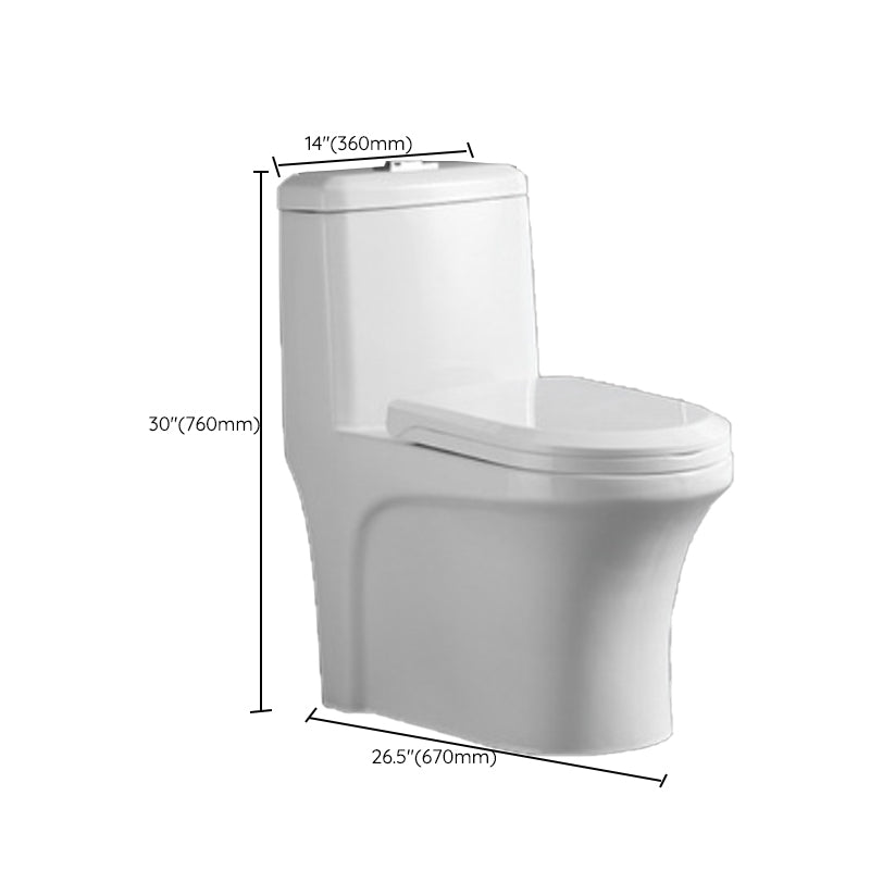 Contemporary White Flush Toilet Ceramic Urine Toilet with Seat for Bathroom