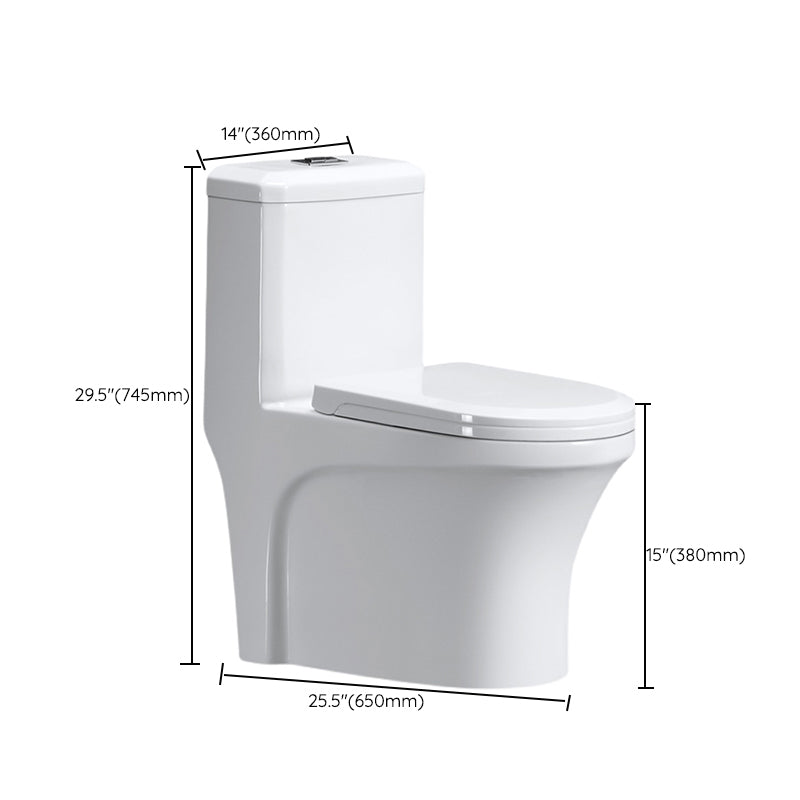 Modern Seat Included Flush Toilet 1-Piece Urine Toilet for Bathroom